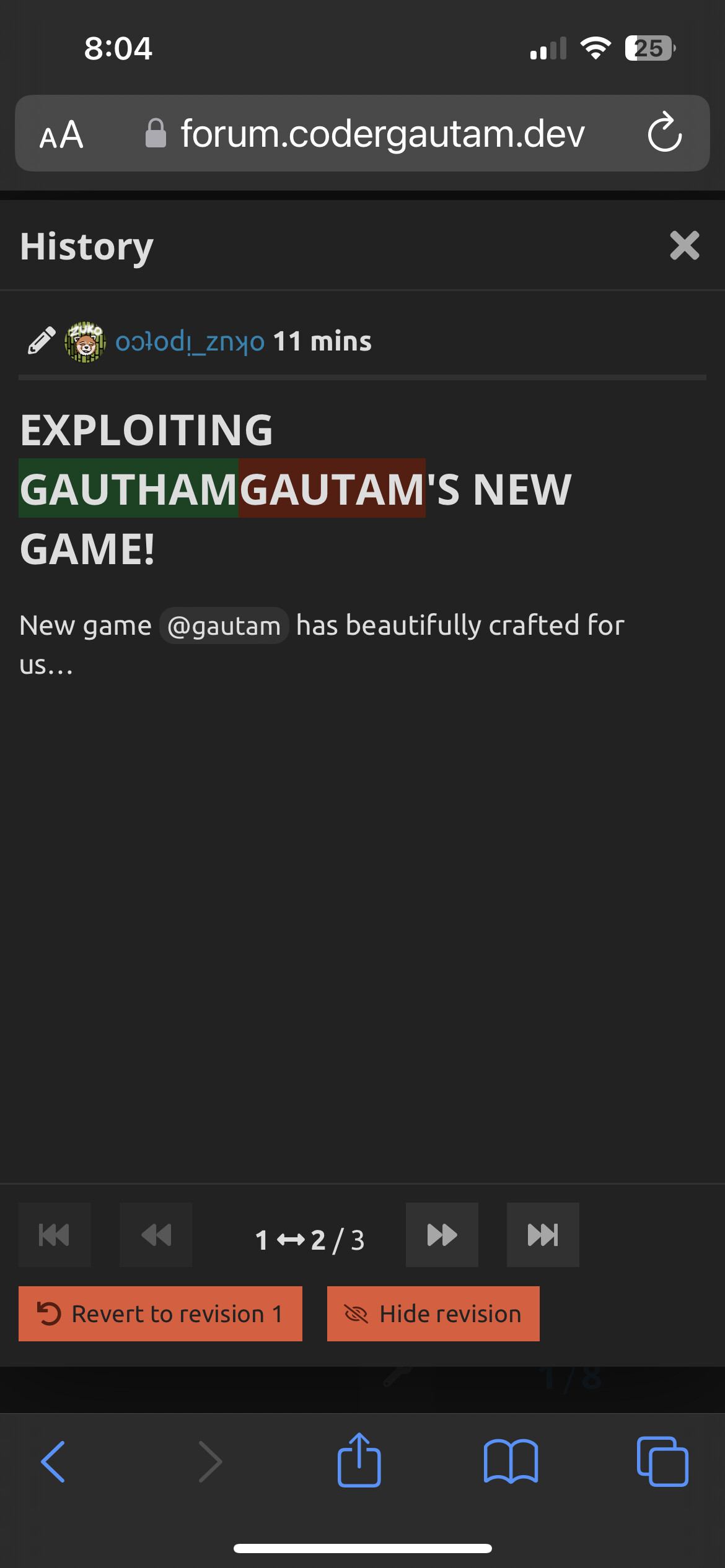 EXPLOITING GAUTAMS'S NEW GAME! - Off-topic - Swordbattle.io Forum